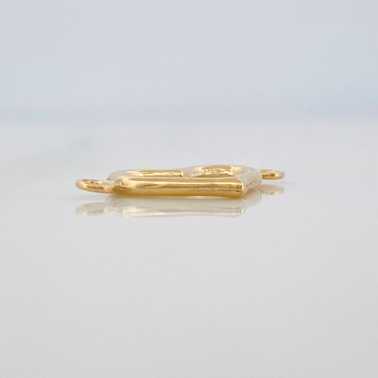 Herraje Silueta Corazon 0.45gr / 3/4 in / Oro Amarillo 18K &