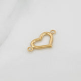 Herraje Silueta Corazon 0.45gr / 3/4 in / Oro Amarillo 18K &