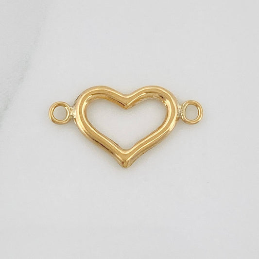 Herraje Silueta Corazon 0.45gr / 3/4 in / Oro Amarillo 18K &