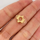 Herraje Estrella De David 0.6gr / 1/2 in / Oro Amarillo 18K &