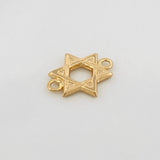 Herraje Estrella De David 0.6gr / 1/2 in / Oro Amarillo 18K &
