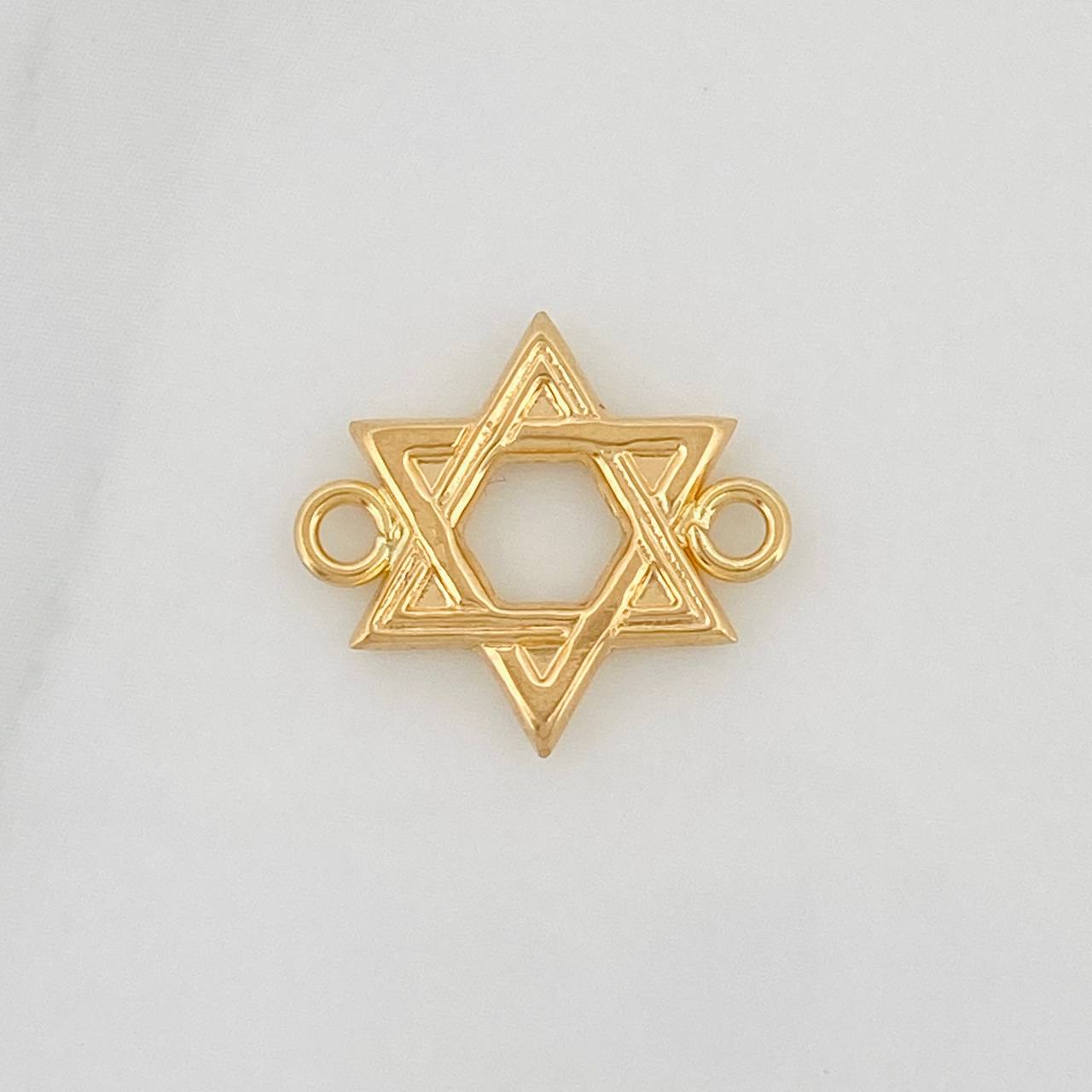 Herraje Estrella De David 0.6gr / 1/2 in / Oro Amarillo 18K &