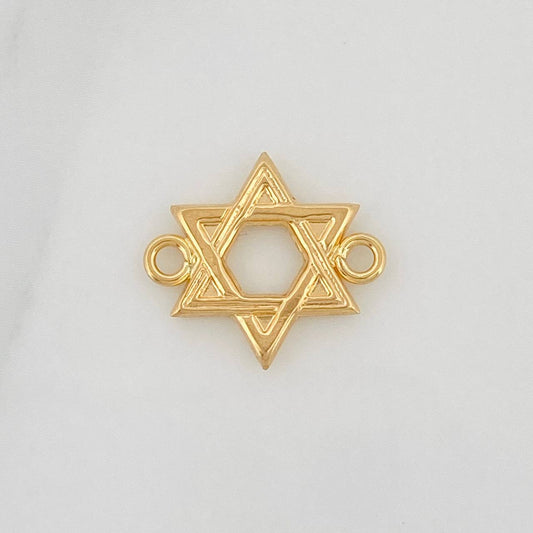 Herraje Estrella De David 0.6gr / 1/2 in / Oro Amarillo 18K &