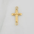 Herraje Cruz Puntas Planas 0.4gr / 3/4 in / Oro Amarillo 18K &