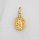 Pendant Miraculous Virgin 0.55gr / 3/4 in / 18K Yellow Gold &