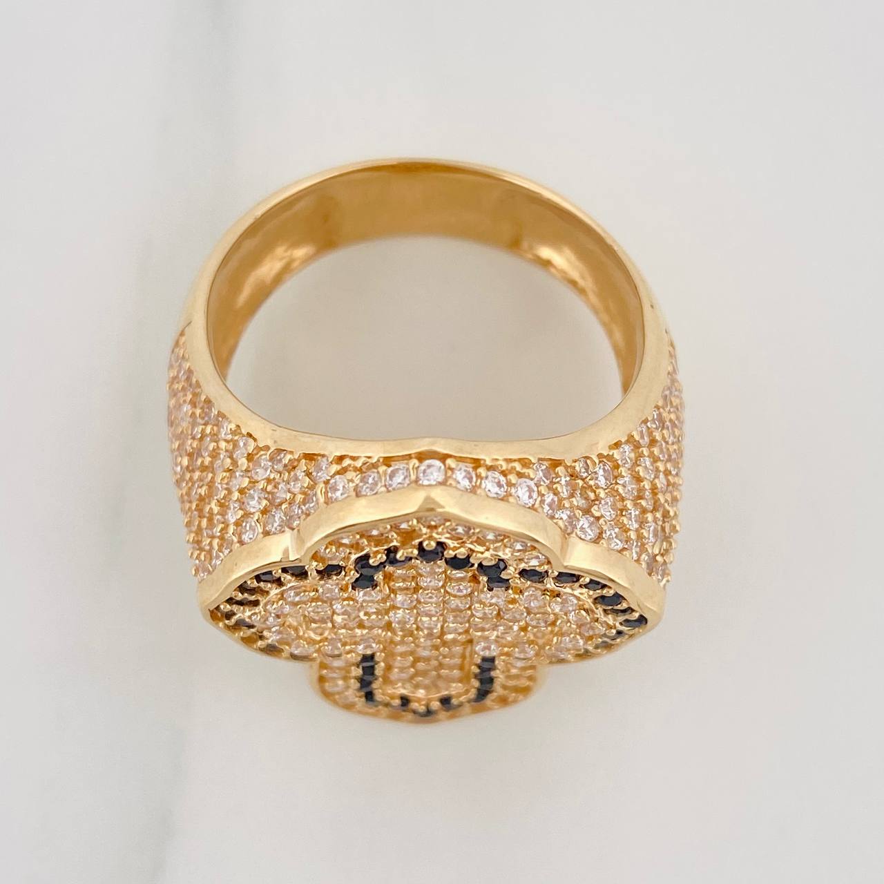 Dense Cross Ring 14.3gr / T11 / Yellow Gold Nac.Esp. 18K &