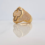 Dense Cross Ring 14.3gr / T11 / Yellow Gold Nac.Esp. 18K &