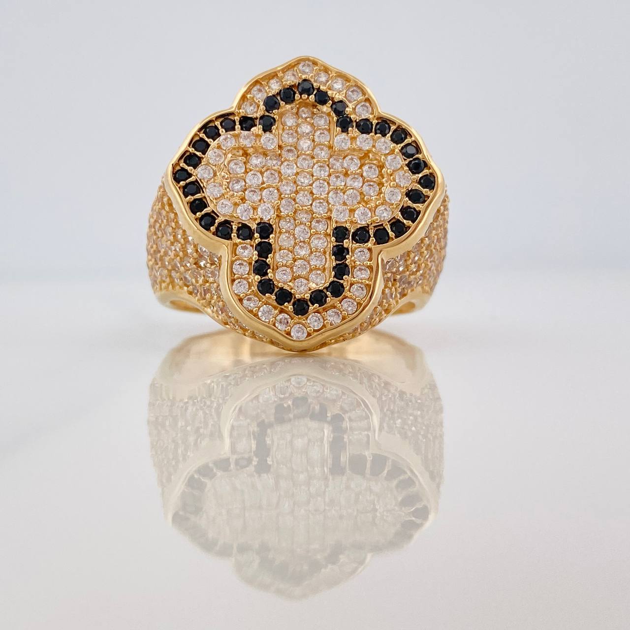 Dense Cross Ring 14.3gr / T11 / Yellow Gold Nac.Esp. 18K &