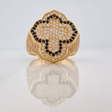 Dense Cross Ring 14.3gr / T11 / Yellow Gold Nac.Esp. 18K &