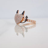 Devil Heart Ring 2.55g / T5 1/4 / Three Golds 18K %