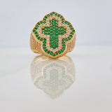 Anillo Cruz Tupida 14.45gr / T9 1/4 / Oro Amarillo Nac.Esp. 18K %