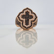 Anillo Cruz Tupida 13.05gr / T10 1/2 / Oro Rosa Nac.Esp. 18K %