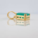 Rectangular Emerald Pendant 5.35 qts 3.35gr / 1 in / Yellow Gold 18K &