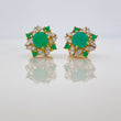 Topos Flor Esmeraldas 83 pts Diamantes 20 pts 3.8gr / Dos Oros Amarillo Blanco 18K &