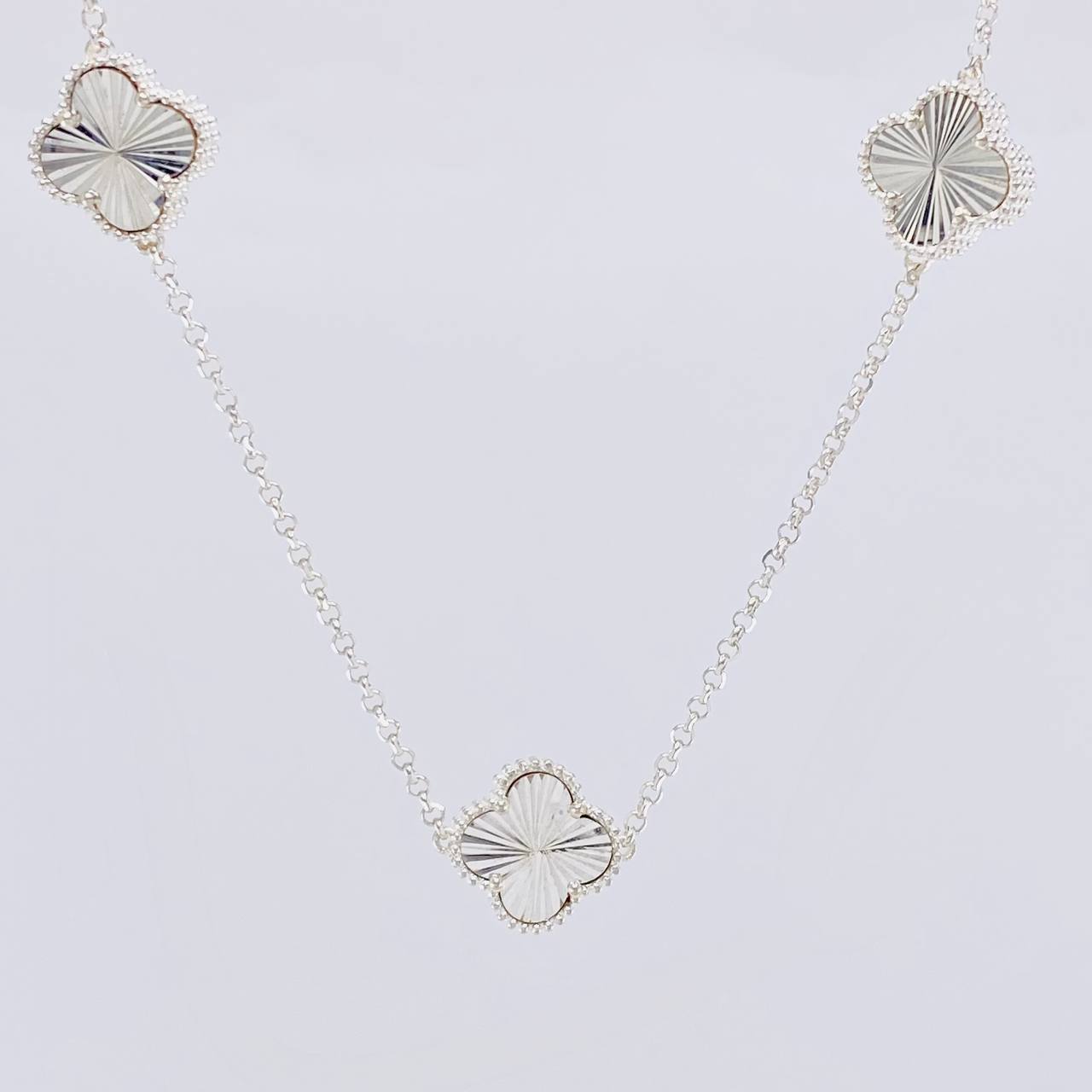 Diamond Cut Rolo Clover Chain 16.25g / 22 1/2 in / 1.9mm Silver 925