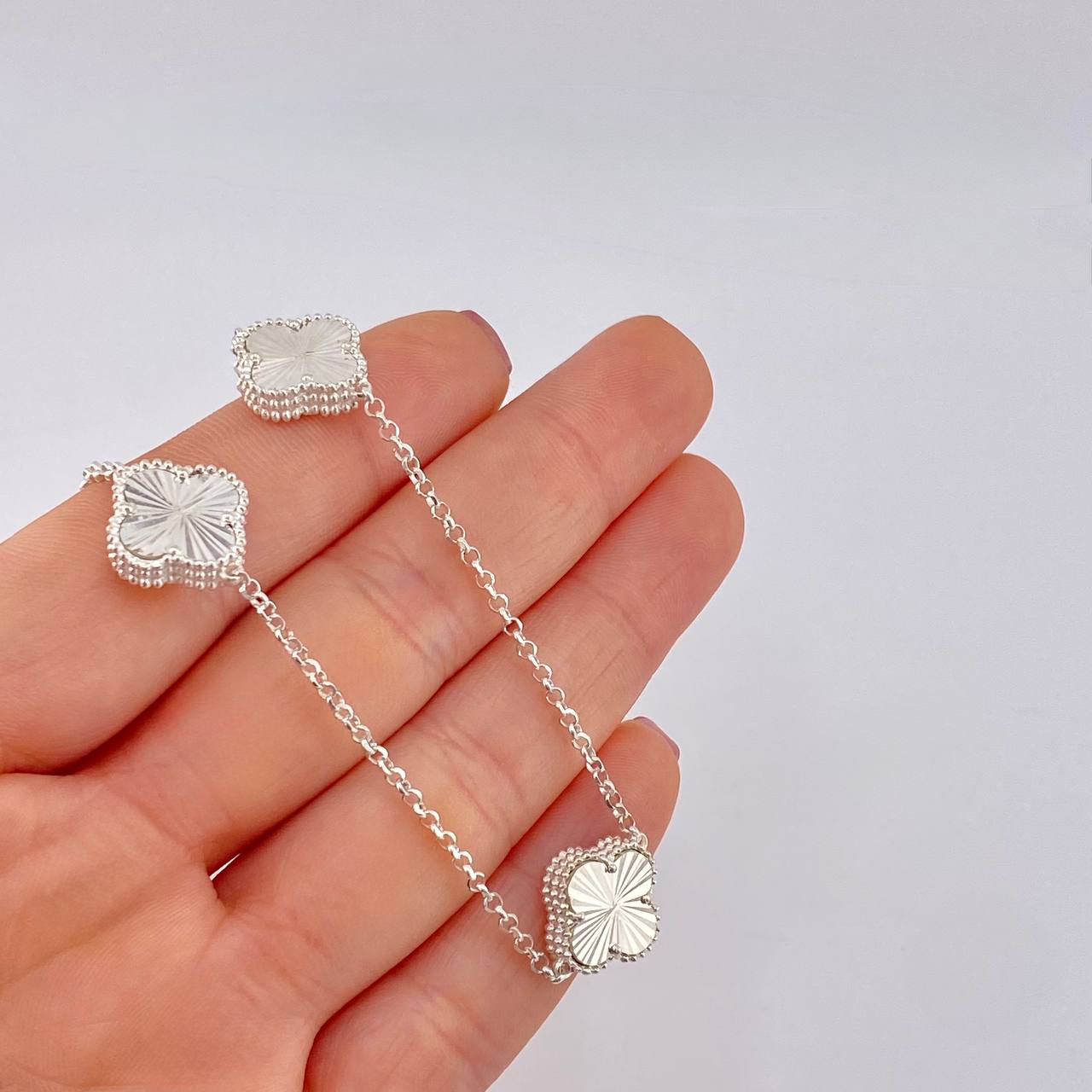 Diamond Cut Rolo Clover Chain 16.25g / 22 1/2 in / 1.9mm Silver 925