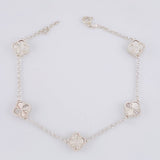 Diamond Cut Rolo Clover Bracelet 8.1g / 8 1/2 in / 1.4mm Silver 925