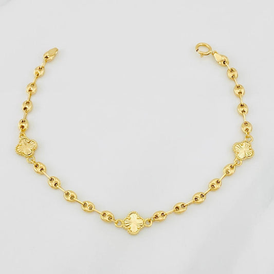 Pulso GC Trébol 3.4g / 7 in / 3.6mm Oro Amarillo 18K