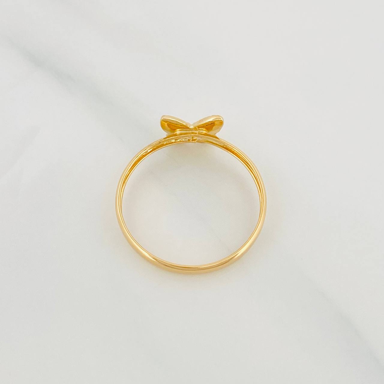Butterfly Diamond Cut Ring 0.65g / T5 1/2 Yellow Gold 18K