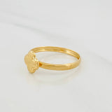Anillo Trebol Diamantado 0.8g / T8 1/4 Oro Amarillo 18K