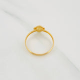 Anillo Trebol Diamantado 0.8g / T6 1/2 Oro Amarillo 18K