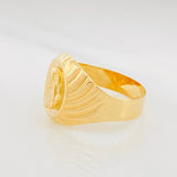 Anillo Sello Jesucristo 4.05g / T11 Oro Amarillo 18K
