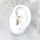Bezel Stud Earrings 0.6gr / 4.3mm Yellow Gold 18K ©