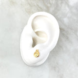 Topos Bolsa De Dinero 0.7gr / 8.5mm Texturizado Oro Amarillo 18K
