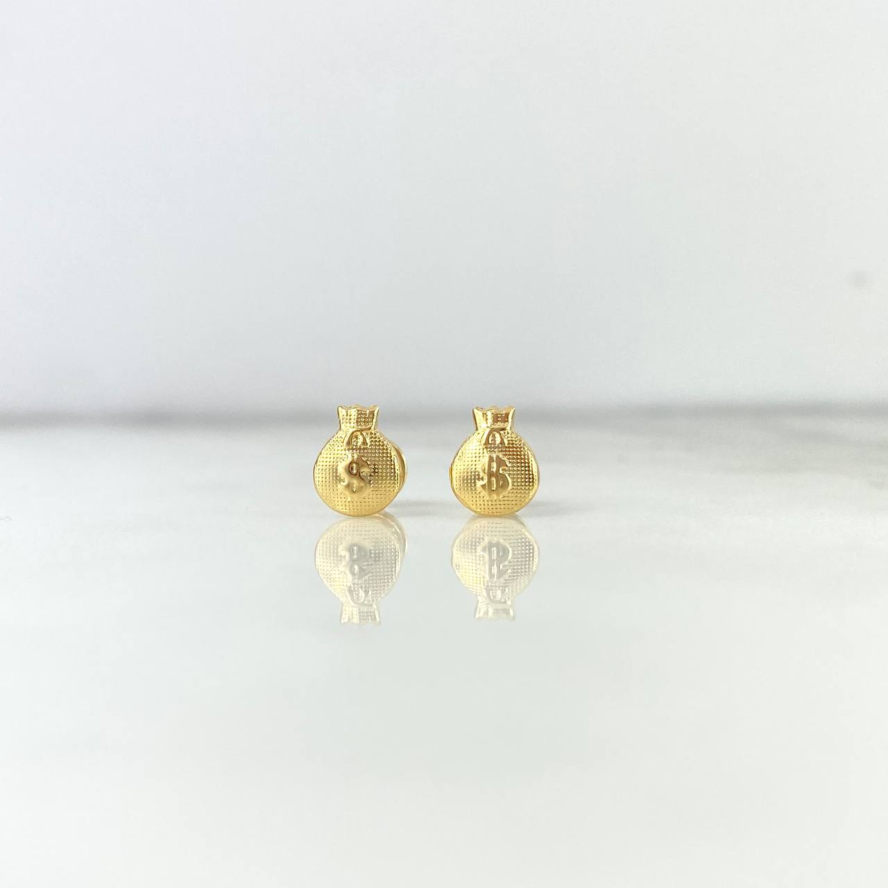 Topos Bolsa De Dinero 0.7gr / 8.5mm Texturizado Oro Amarillo 18K