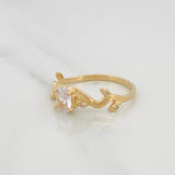 Anillo Ramas Curvas 2.1g / T7 1/2 Oro Amarillo 18K