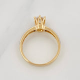 Solitaire Churumbela Ring 2.75g / T6 1/2 Two Yellow White Gold 18K