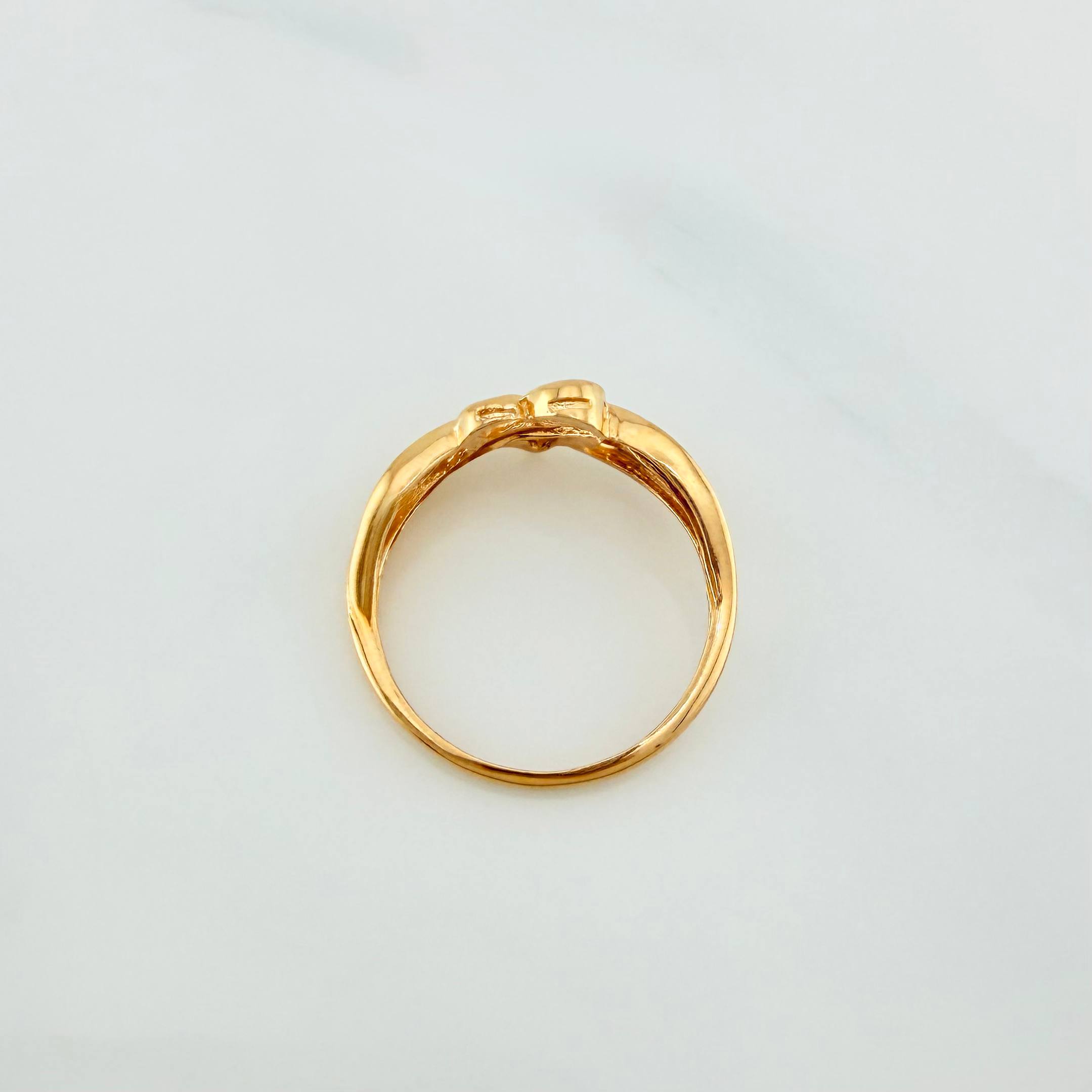 Anillo Silueta Corazón 2.4g / T7 1/4 Oro Amarillo 18K