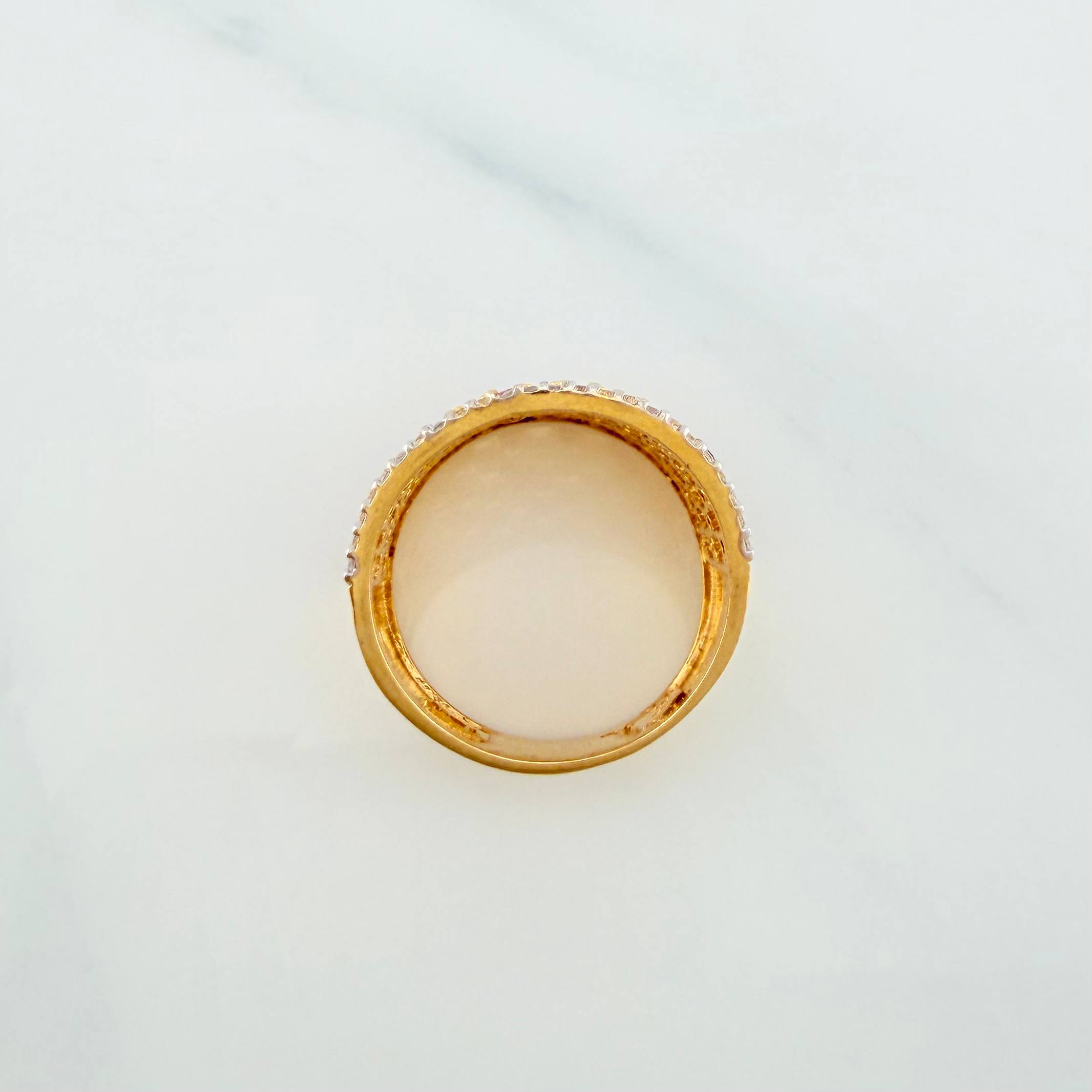 Mesh Ring 5.9g / T7 Two-Tone Yellow White Gold 18K