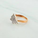 Anillo Mariposa 3.1g / T5 3/4 Dos Oros Blanco Rosa 18K