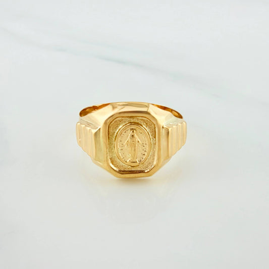 Anillo Virgen Milagrosa 3.5g / T10 Oro Amarillo 18K