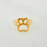 Fingerprint Silhouette Ring 1.95g / Size 7 1/4 Yellow Gold 18K