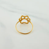 Fingerprint Silhouette Ring 1.95g / Size 7 1/4 Yellow Gold 18K