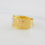 Dragonfly Ring 1.65g / T6 1/4 Three Golds 18K
