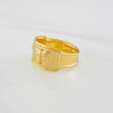 Dragonfly Ring 1.65g / T6 1/4 Three Golds 18K