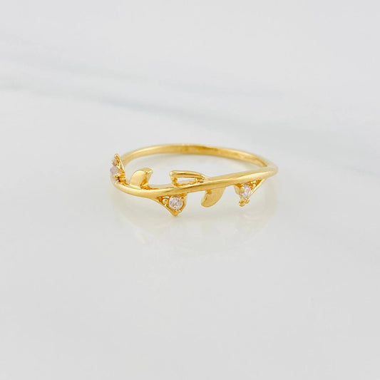 Cluster Leaves Ring 1.5g / Size 5 1/4 Yellow Gold 18K