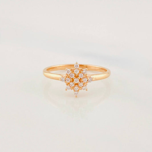 Flower Ring 2.35g / T6 3/4 Rose Gold 18K