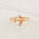 Anillo Avión 1.55g / T7 Oro Rosa 18K