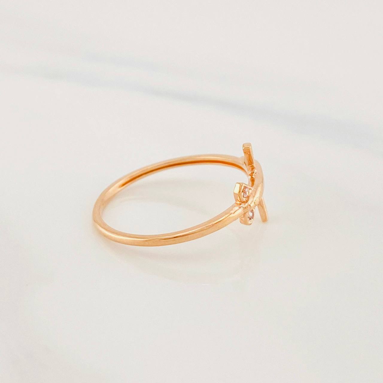 Anillo Avión 1.55g / T7 Oro Rosa 18K