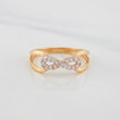 Infinity Ring 1.95g / Size 6 3/4 Two-Tone White and Rose Gold 18K