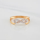 Infinity Ring 1.95g / Size 6 3/4 Two-Tone White and Rose Gold 18K