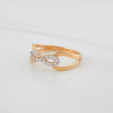 Infinity Ring 1.95g / Size 6 3/4 Two-Tone White and Rose Gold 18K