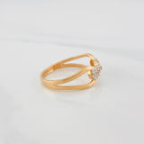 Infinity Ring 1.95g / Size 6 3/4 Two-Tone White and Rose Gold 18K