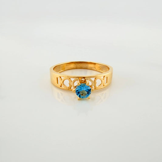 Solitaire Heart Ring 2.45g / T7 Yellow Gold 18K