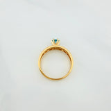 Anillo Solitario Corazones 2.45g / T7 Oro Amarillo 18K