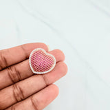 Dije Corazón Tupido 7.1g / 3/4 in Dos Oros Amarillo Blanco 18K